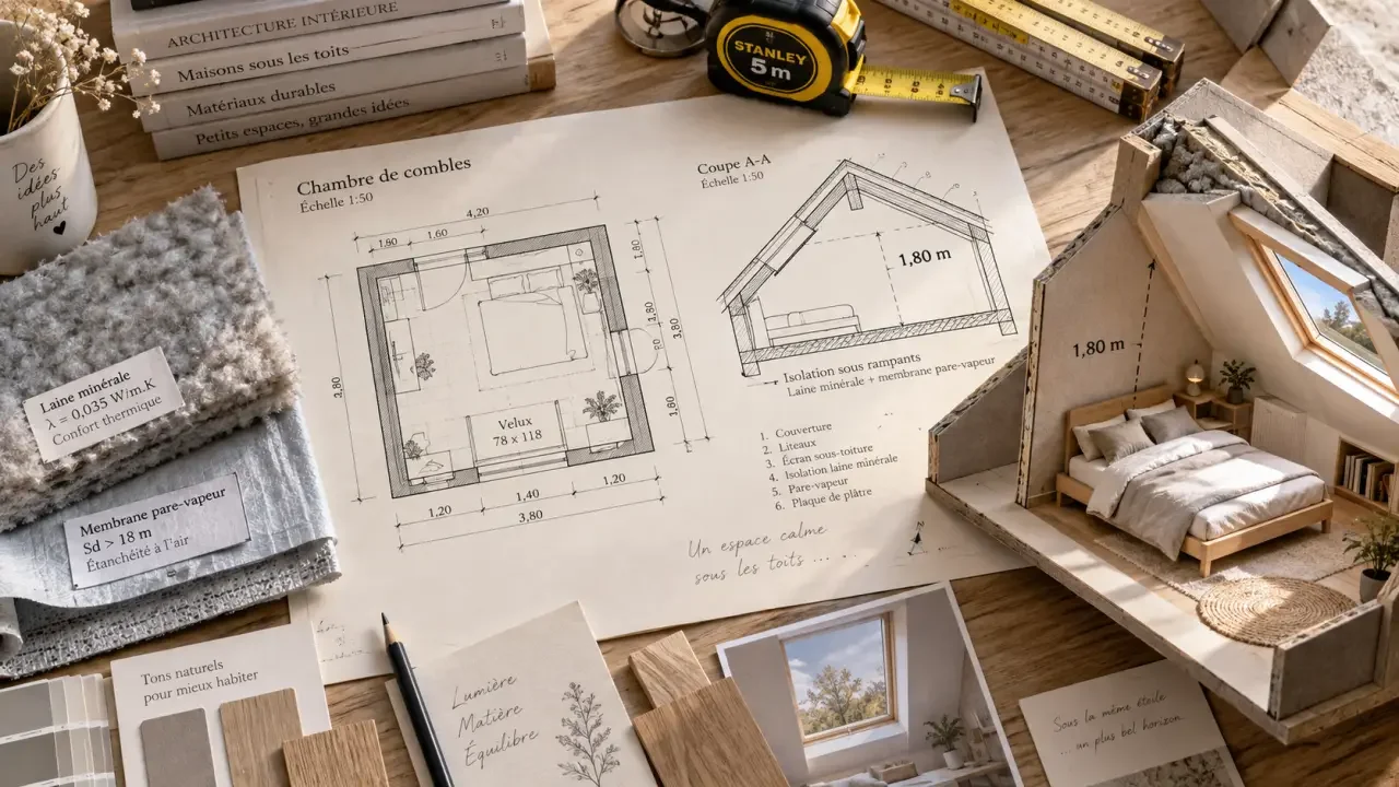Aménager des combles en chambre : 5 vérifications avant de gagner des mètres utiles